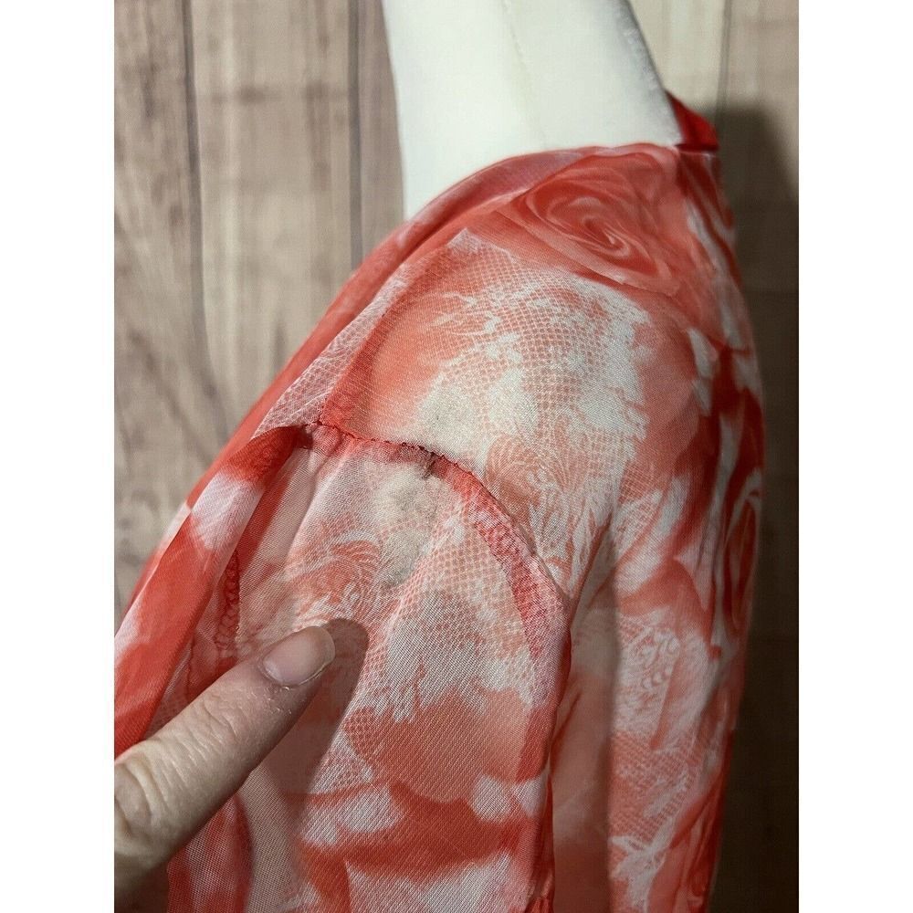 Vintage MSM Fashion Sheer Pink Cardigan - Picture 6 of 11